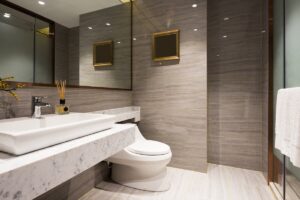 stages of a bathroom remodel