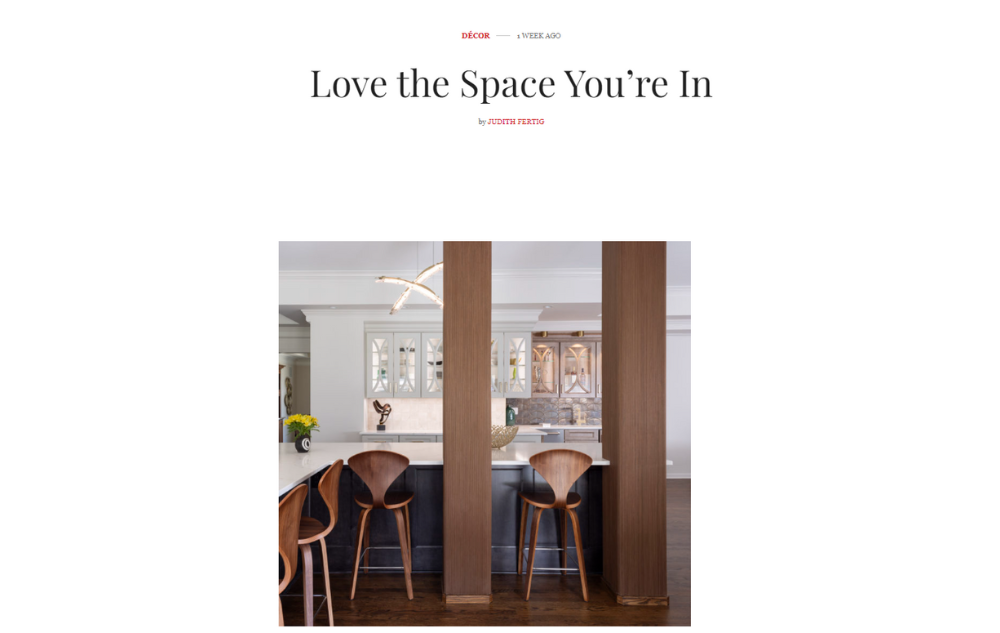 Love the space you're in magazine feature